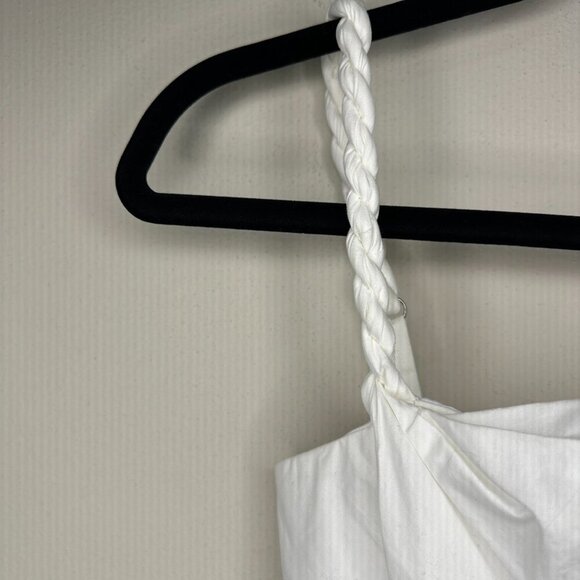 NWOT Oh Polly Womens White Corset Cropped Top with Braided Straps Size 0 - Picture 4 of 10